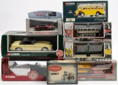 Corgi, a collection of assorted diecast vehicles: including MGB Roadster, MGF open tourer,