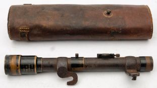 A WWI black lacquer rifle scope by Aldis Brothers,