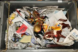 A collection of various kit built model cars and equestrian figures: (a lot)