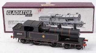 A kit built O gauge model of a GCR 9K/LNER C13 4-4-2 locomotive No 67439: BR black with red and