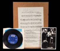 Mick Jagger (1943-) A signed facsimile music sheet for 'You Can't Always Get What You Want'