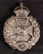 An Edwardian silver Officer's pouch belt plate for the Rifle Brigade, maker Joseph Jennens,