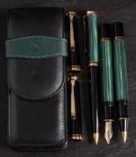 A Pelikan M800 Souveran pen set: comprising fountain pen,