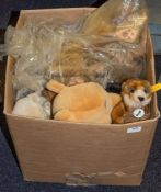 A small Steiff plush figure 'Rico' and a collection of miscellaneous Teddy bears: (a lot)