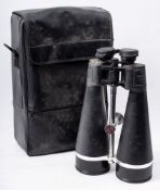 A pair of Strathspey 20x90 90mm binoculars: with rubber coated tubes, nickel plated tripod mount,
