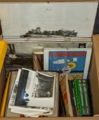 A collection of various photographs of railways,