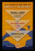 A transportation advertising poster by Jaques,: 'Daily Services To and From The Isle Of Wight',