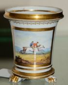 An early 19th Century, (probably Worcester) match pot:,