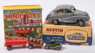 Victory Industries Electric Model Austin A40 Somerset: grey plastic body with cream interior and