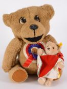 A Nooky Bear with moveable eyes and hand operated mouth:, 57cm.