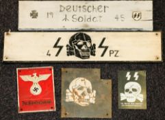 A WWII period German 'Der Standesbeamte' wall plaque: with later over painting, 20 x 16cm,