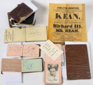 A group of ten autograph albums of actors and entertainers: including Spike Milligan, Peter Sellers,