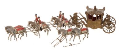 Britains No 1470 State Coronation Coach, 1937 version: unboxed (playworn).