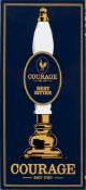 A late 20th Century 'Courage Best Bitter' enamel advertising sign,