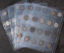 Sixty-four halfcrowns, Victorian and later: including Edward VII and higher grade George VI.