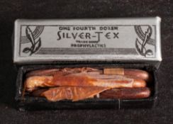 A WWII period packet of 'Silver Tex' prophylactics by Killan MFG.