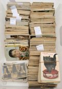 A collection of early 20th century and later postcards: various subjects including animals,