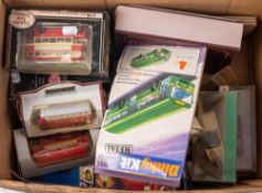Dinky and others. A collection of various diecast buses, including a Dinky No 1023 Metal kit.