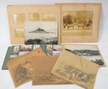 A collection of early 20th century photographs: mostly family portraits,