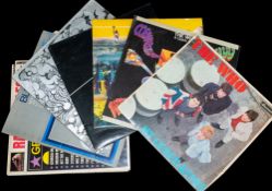 Eight vinyl albums including the first two of The WHO, together with ones by Jimi Hendrix, Cream,