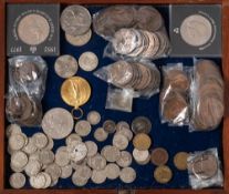 A collection of mixed GB coinage and a WWI Victory medal to '202101 Pte A W Phillips S Staff R':