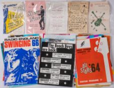 A collection of various 1960s concert programmes: including Eddie Cochran & Gene Vincent,