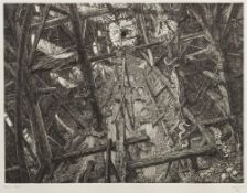 * Philippe Mohlitz [1941-2019]- Exil,:- etching,