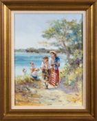 * Judy Talacko [b.1941]- Heading Home,:- signed, oil on board, 39 x 29.5cm.