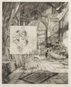 * Philippe Mohlitz [1941-2019]- L'Atelier,:- etching,