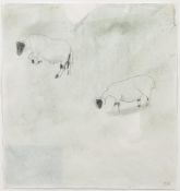 * Mary Newcomb [1922-2008]- Sheep in the Hills,