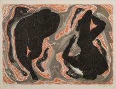 European School 20th Century- Light XXIV,:- linocut, indistinctly signed, inscribed and dated '75,