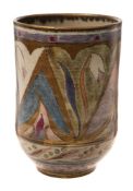 *Bernard Forrester [1908-1990] a stoneware beaker vase: of mildly lobed form painted with