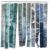 * Sue Deakin [Contemporary] - Organic form strip hangings,:- two, printed on handmade paper,