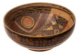 *Bernard Forrester [1908-1990] a white stoneware bowl: of deep circular form decorated with