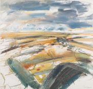 * Saul Cathcart [Contemporary]- Sunset, looking over to Littaford Tors,:- signed bottom right,