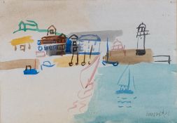 * Howard [20th Century] Beach scenes,:- two both signed and dated watercolours, each 15 x 21cm.