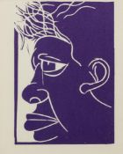 * Paul Peter Piech [1920-1996]- Dylan Thomas,:- linocut, circa 1977 18 x 15cm.