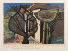 * Allin Braund [1915-2004]- The Cottager,:- lithograph, signed, inscribed,