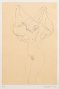 Douglas Owen Portway [1922-1993]- Undressing,:- etching, signed and numbered 27/100 image 30 x 20cm.