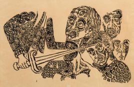 * John Randall Bratby [1928-1992]- Drawings for The Oxford University Press Bible,:- two,