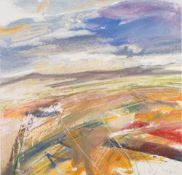 * Saul Cathcart [Contemporary]- Warm evening glow and distant light over Great Staple Tor, Dartmoor,