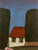 * Julian Dyson [1936-2003]- Cottage For Sale,:- signed, oil on board, 80 x 61cm.