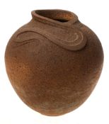 *Rachel Northam (Contemporary) a stoneware vase: of oviform the shoulders with sinuoius carved