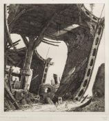 * Philippe Mohlitz [1941-2019]- Le Nouveau Monde,:- etching,