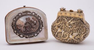 A Victorian silver gilt purse by Thomas Johnson, London,