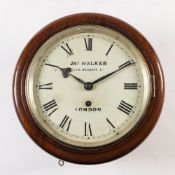 John Walker, London an eight-inch dial wall clock: the eight-day duration,