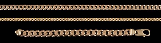 Two 9ct gold curb-link necklaces each approximately 51.