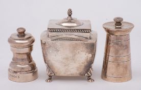 An Edward VII silver tea caddy, maker Frederick Augustus Burridge, London,