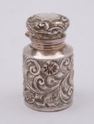 A Victorian silver scent bottle, maker M Bros, Birmingham,