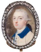 Attributed to John Smart [1742-1811]- A miniature portrait of a gentleman,